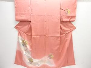 霞取りに花鳥模様訪問着